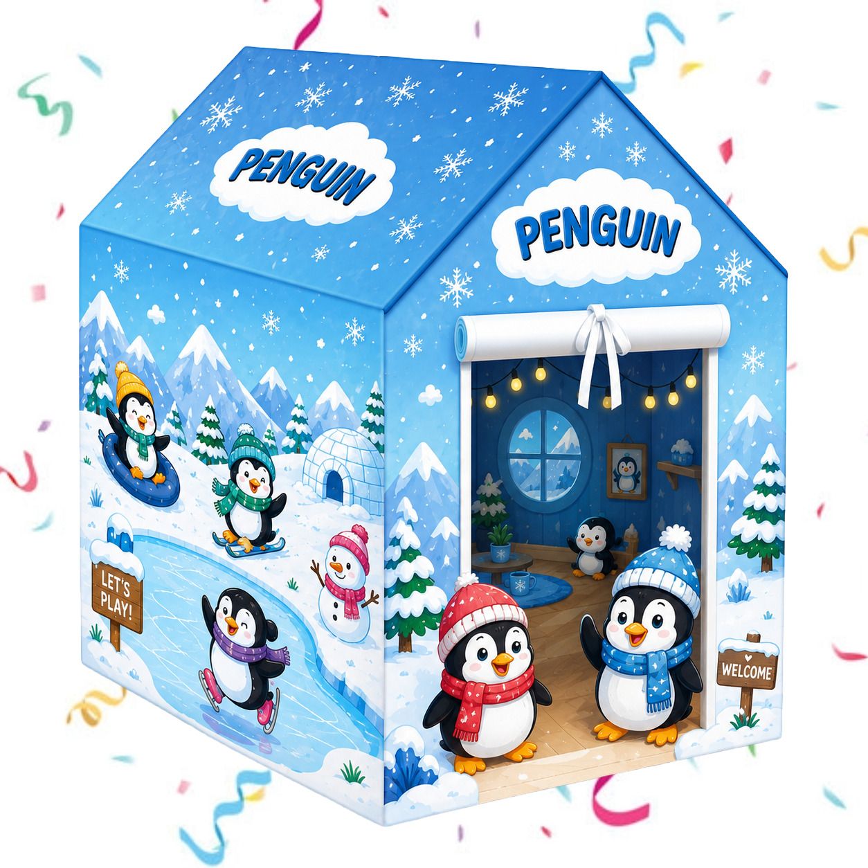 calispo Penguin Winter Wonderland Tent House for Kids-picture-32