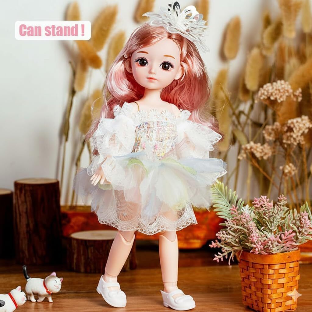 30cm Cute & Stylish Fashion long hair Doll for kids-image-33