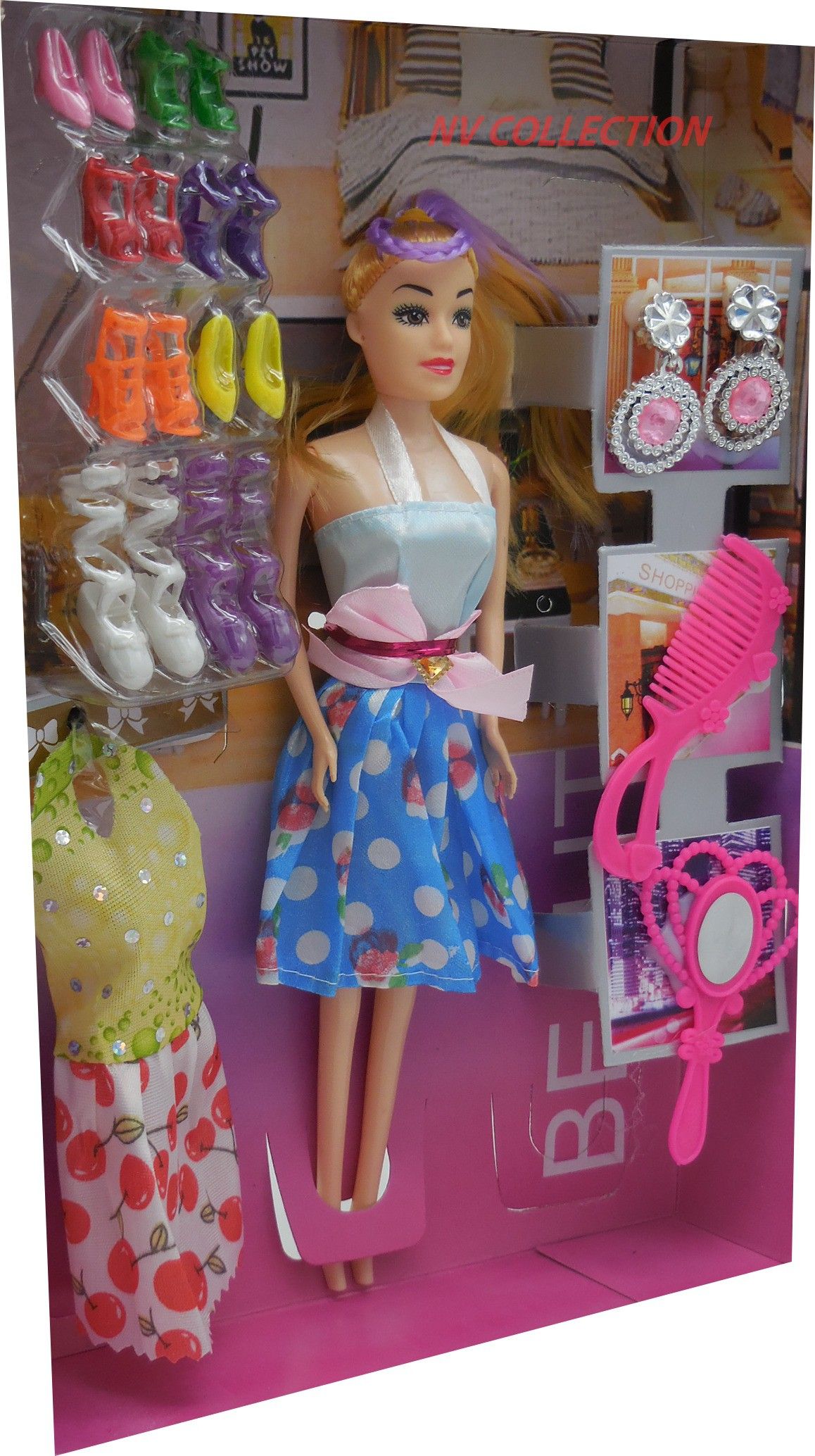 Toy Doll set for girls with clothing and accessories