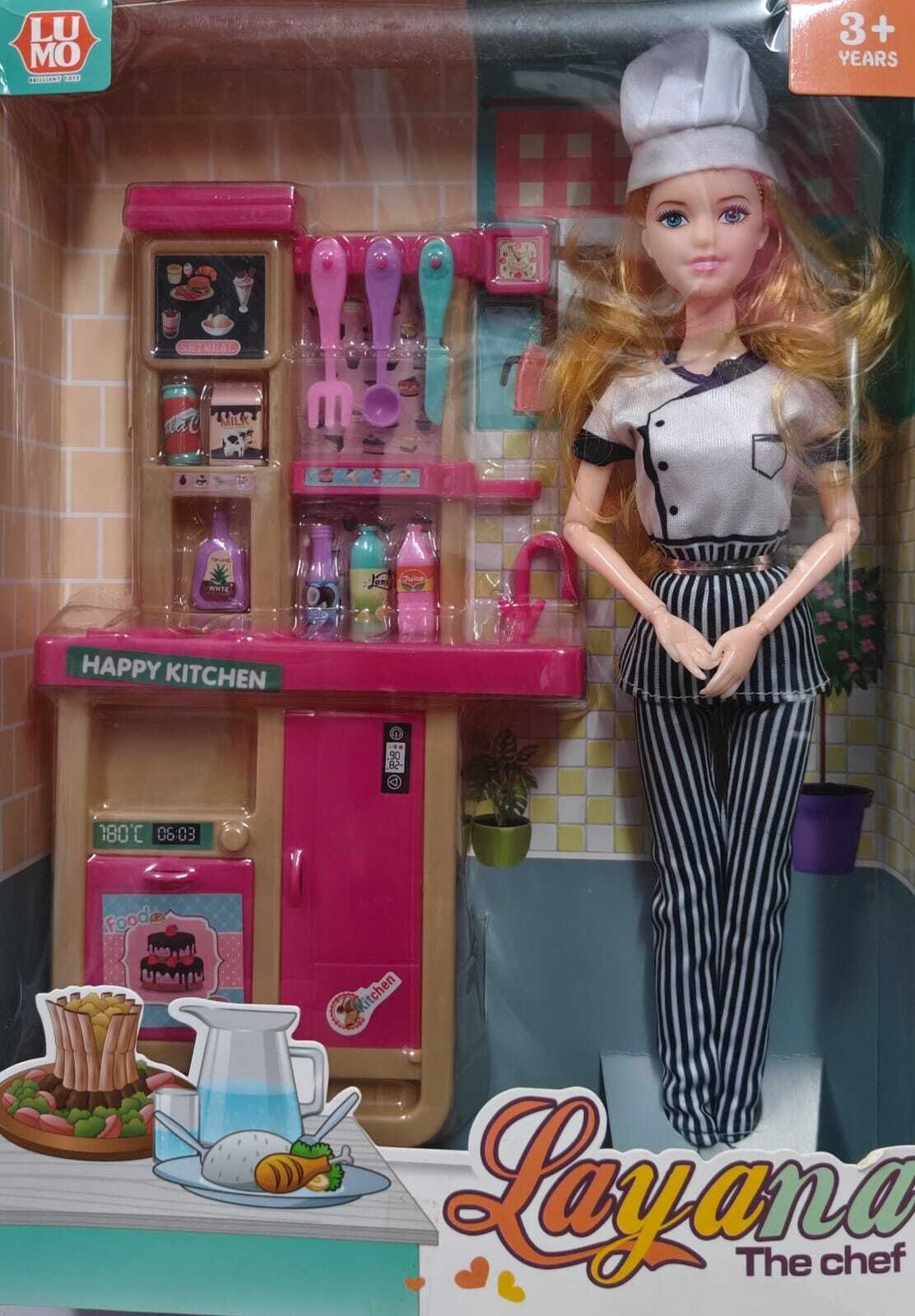 Chef Doll with Kitchen Set & Accessories – Happy Kitchen Cooking Playset Toy-image-8