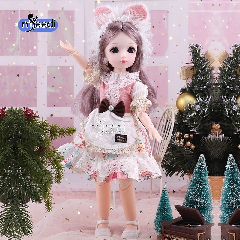 Premium BJD Doll Movable Fashion Doll with Premium Dress, Flexible Joints & Hair-image-47