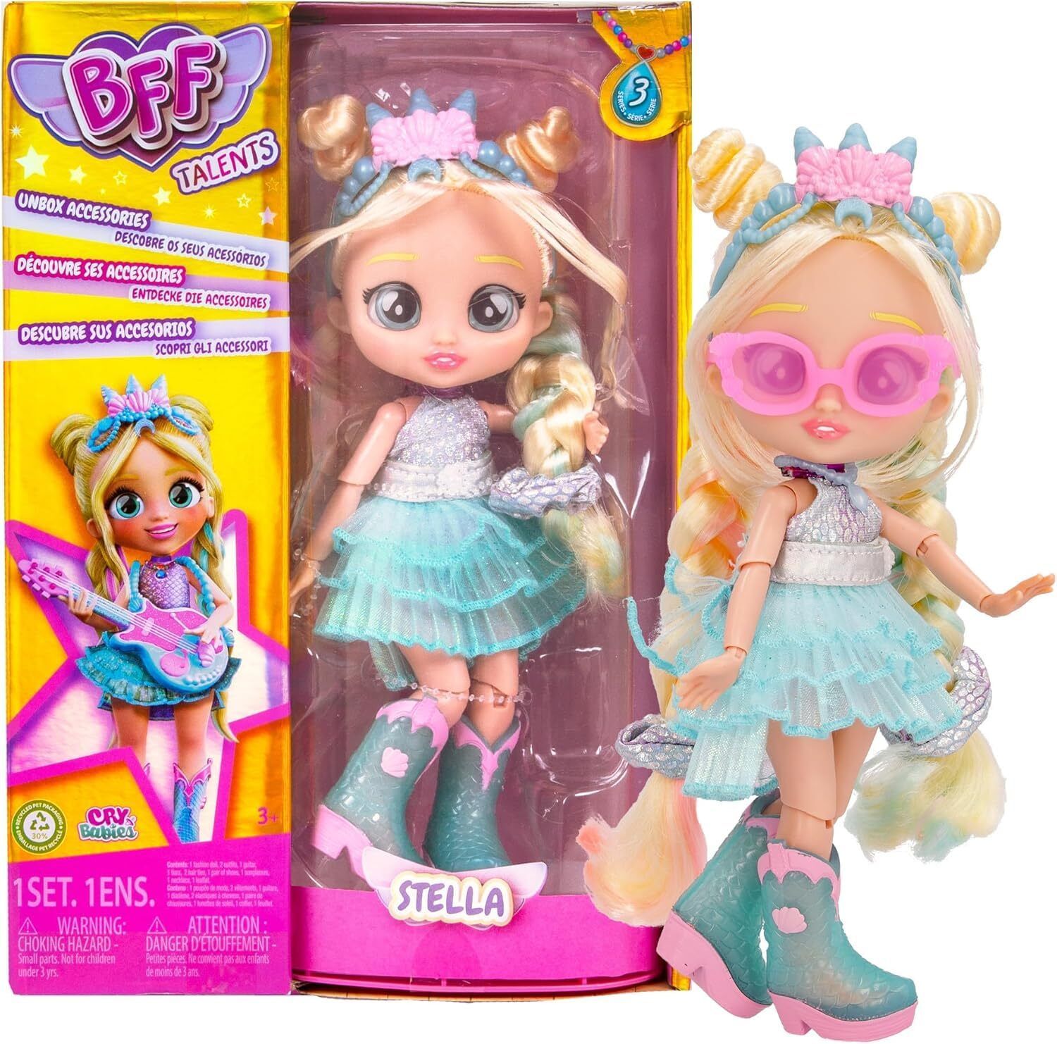 BFF Wave 3 Stella Doll For Girls with 9+ Surprises With Outfit and Accessories