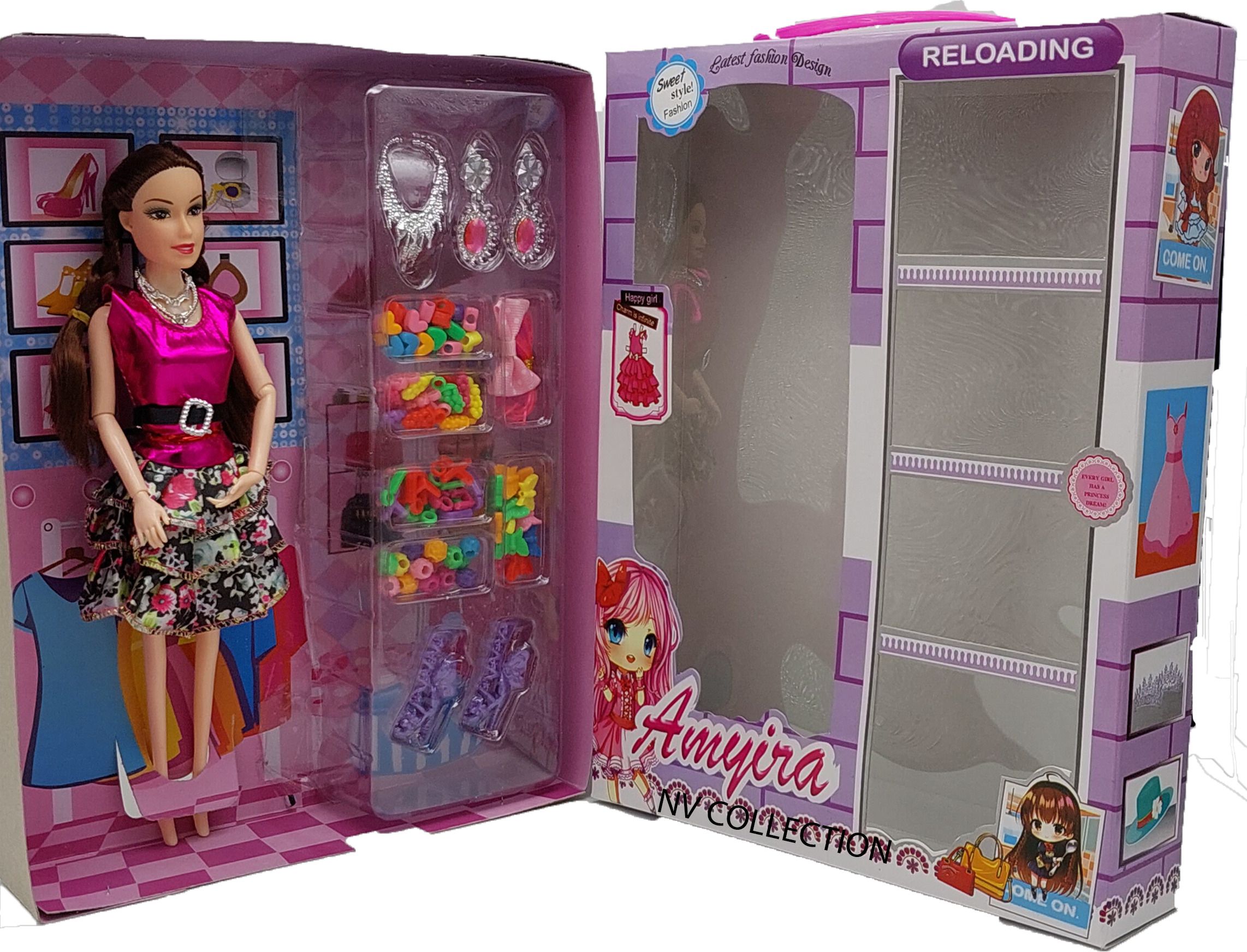 doll with foldable legs and hand with accesories-image-33