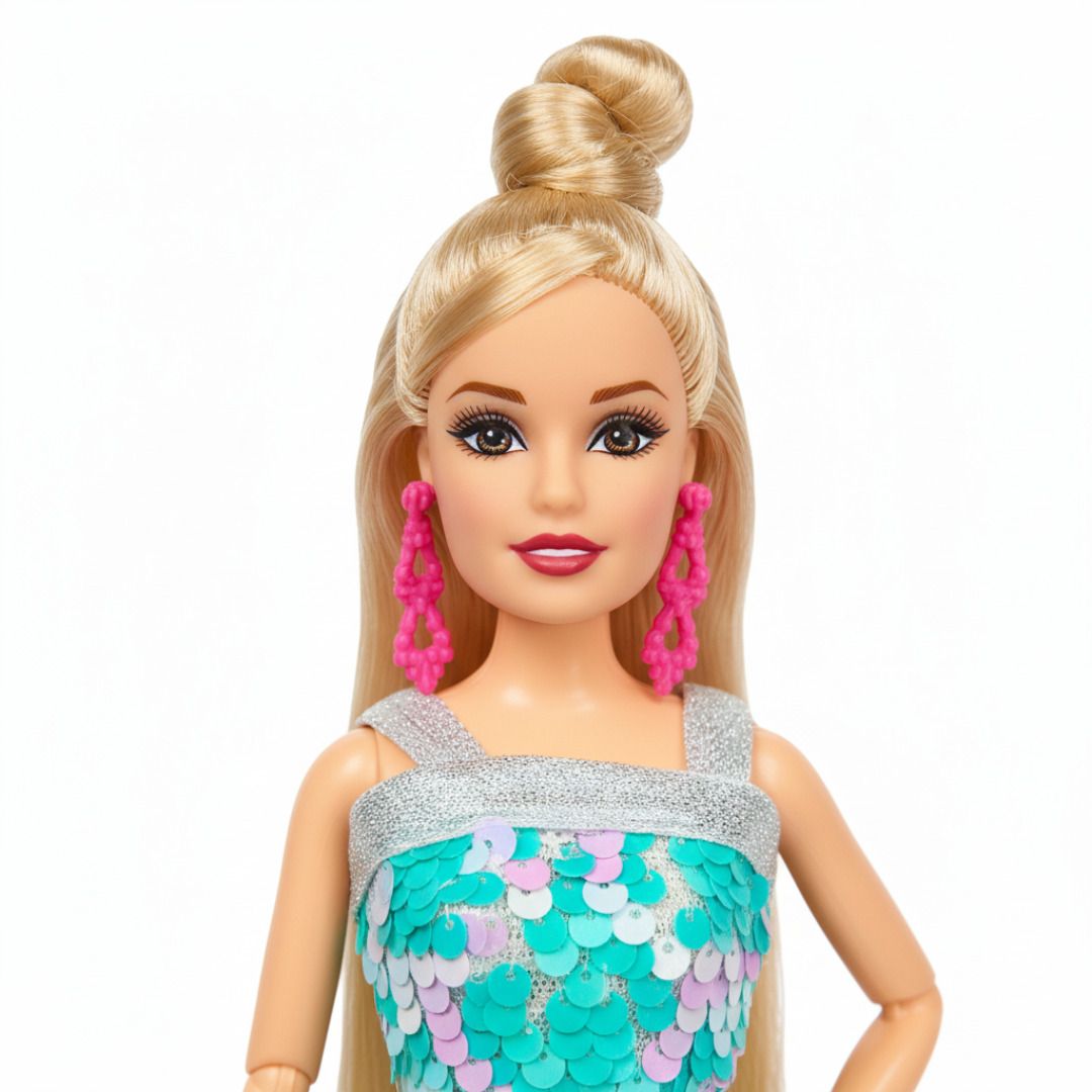 Fashion Doll with Heart Balloons, Sparkling Dress & Long Hair | Doll for Kids-image-45
