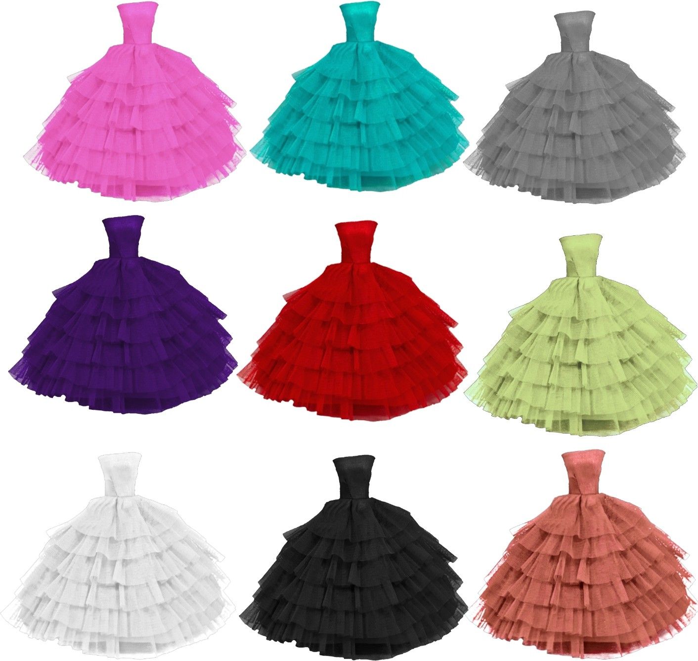 - Doll Accessories, Frock Doll Dresses, Handmade Clothes for Dolls [Pack of 9]