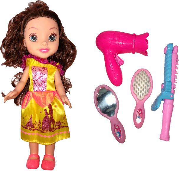 PRETTY GIRL WITH HAIR TRIMMING ACCESSORIES IN YELLOW-image-22