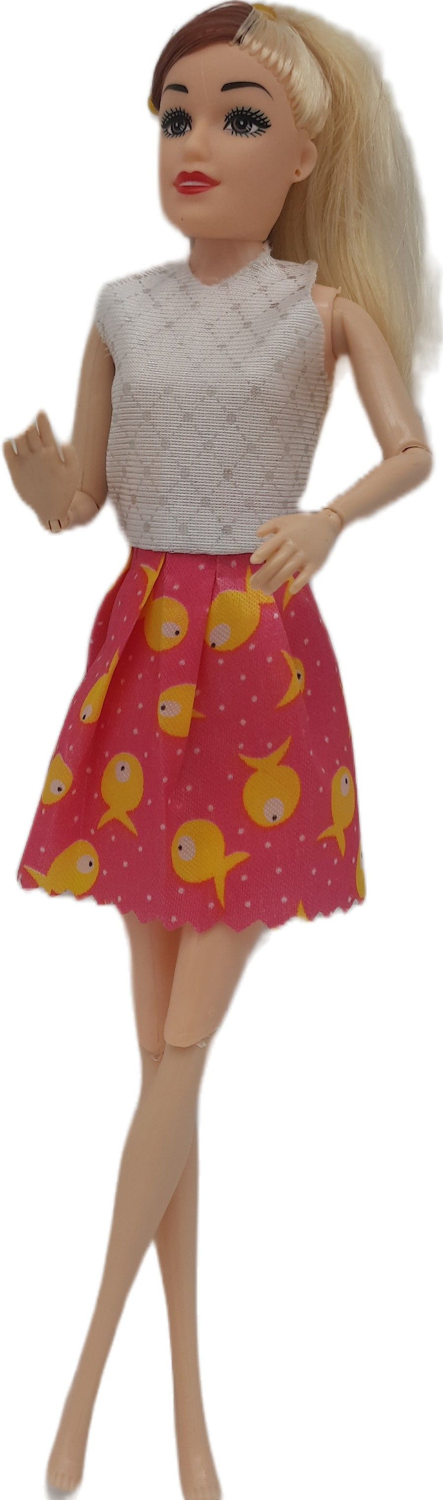 Short dress fashion doll with foldable joints.-image-36