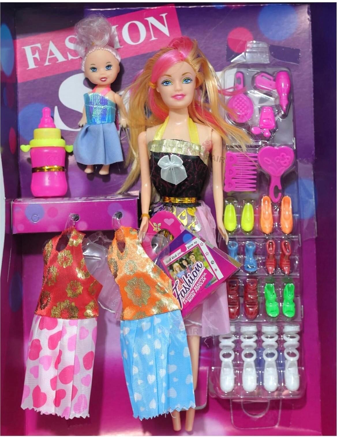 Fashion Doll Play Set with,10 Pairs of Shoes (Multicolor)-image-46