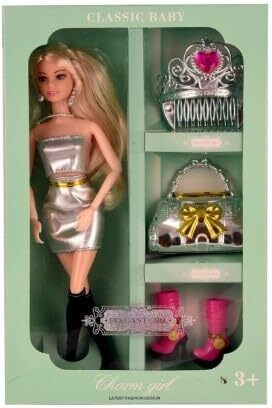 Foldable Doll with Beautiful Hair and Dress-image-10