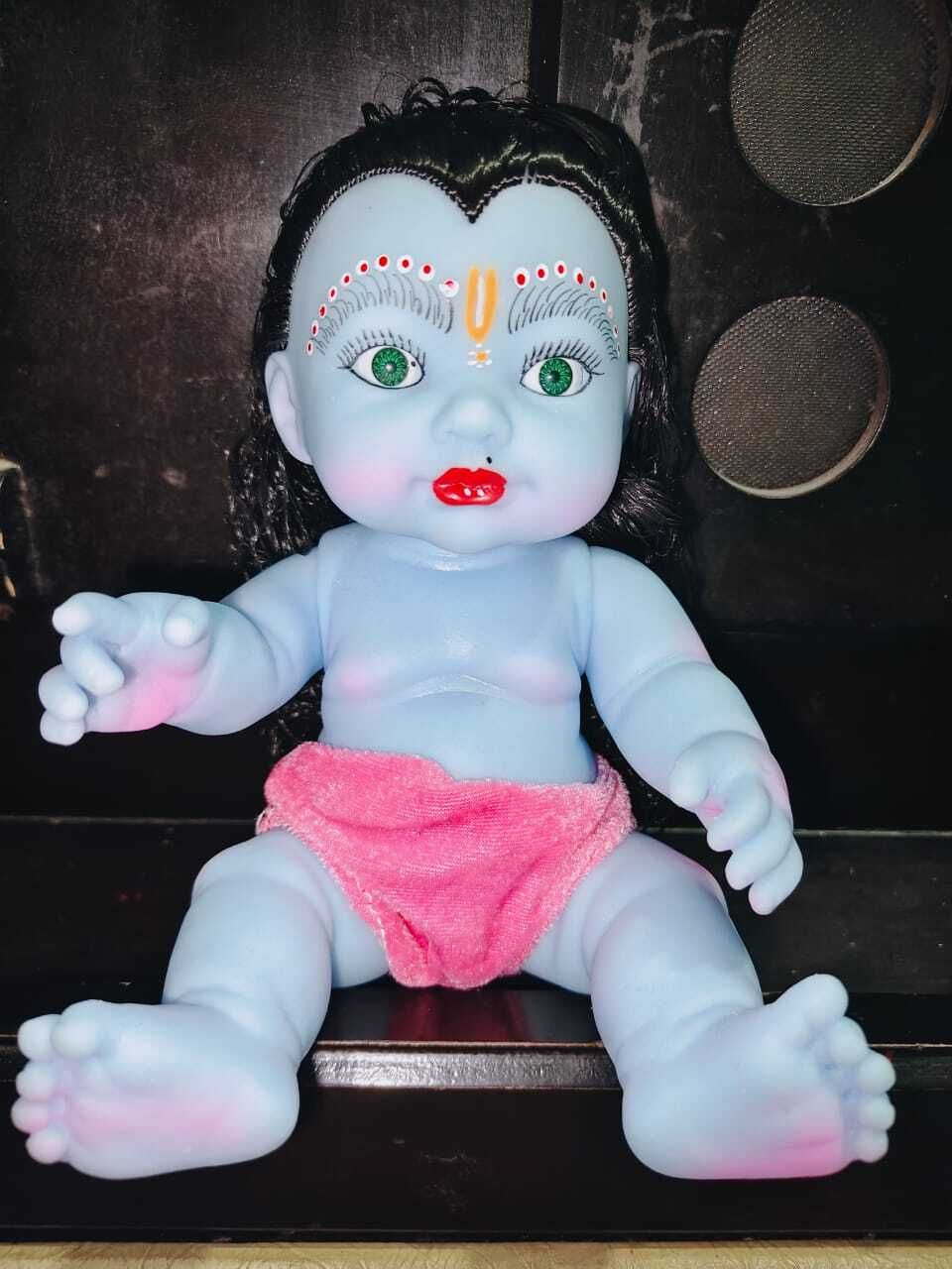 giftsrus Bal Krishna Doll Toy Murti Big Kanha Ji with Long Hair-picture-38