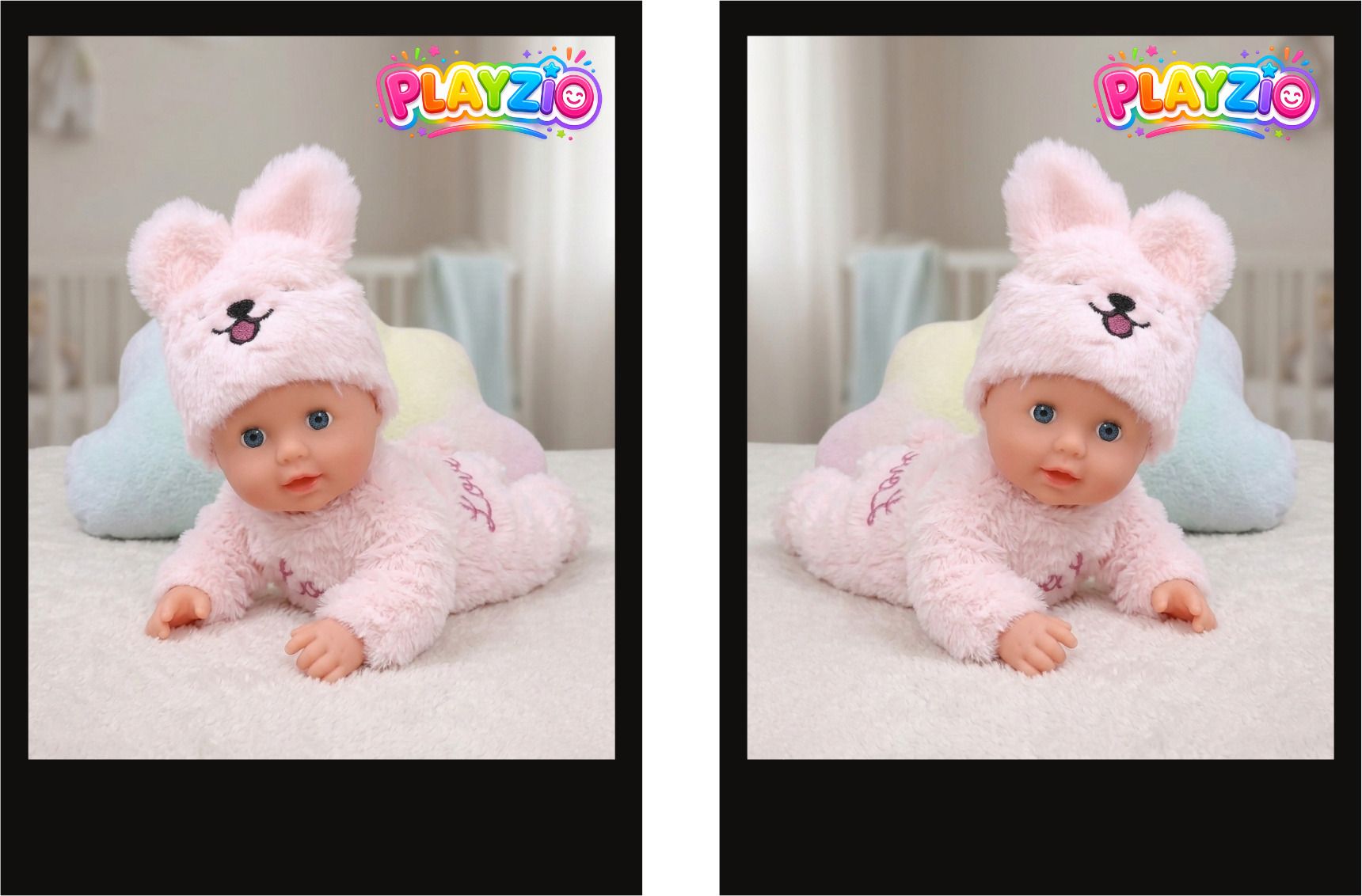 playzio Cute baby doll - pink color for baby girls and boys- with softest furr-picture-20