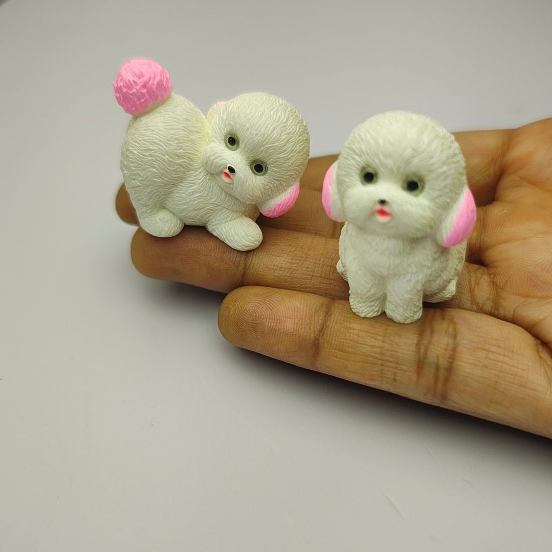 miniatures shop Miniature Puppy Dog Figurine Set Dollhouse Decorative Accessories-picture-33
