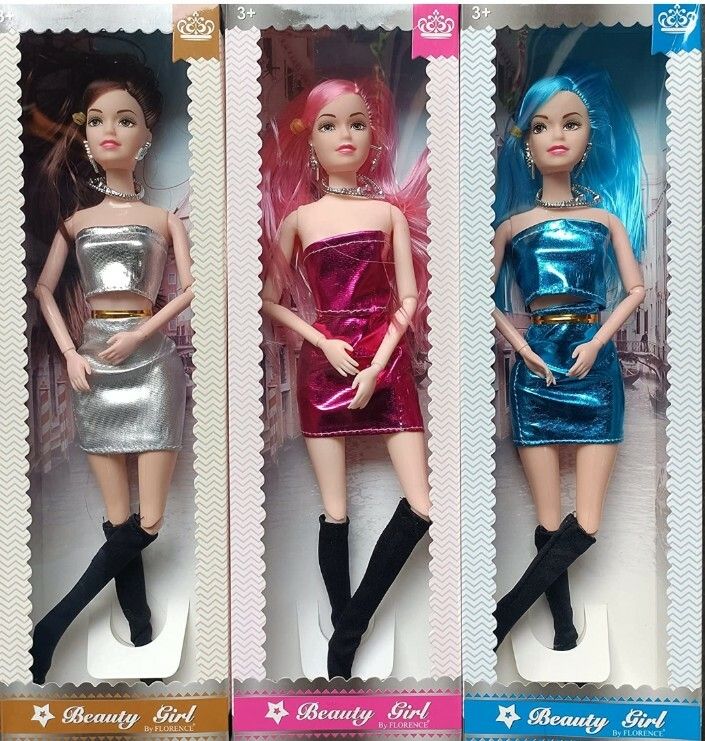 ak industry Cousin sister 3 doll set doll set Fashon doll foldble hair Play doll set-picture-12