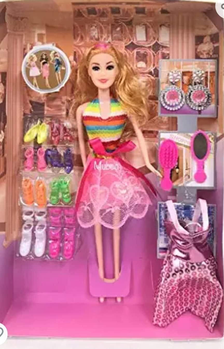 Baby Fashion Doll with Shoes & Fashion Accessories Kit Play Set for Girls-image-16