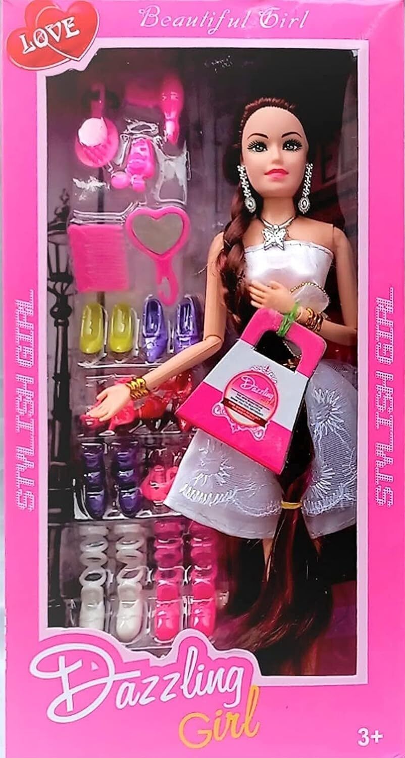 Dazzling Dolls for Girls Doll with Moveable Arms Legs Elbow & Knee for Girls-image-37