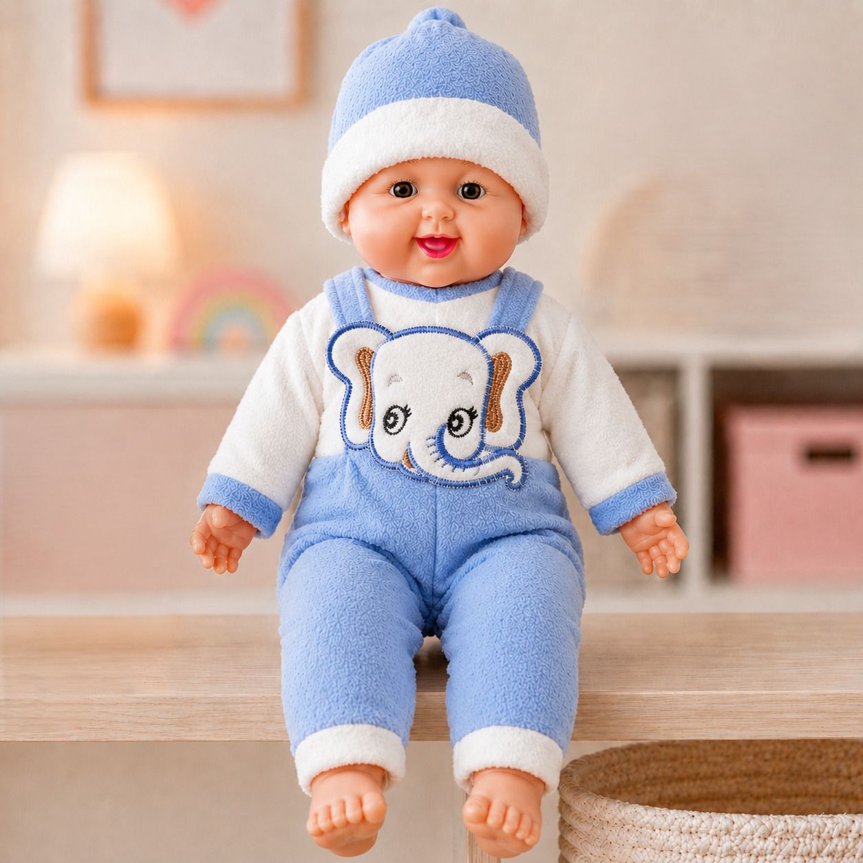 toyify Soft Baby Doll for Kids with Removable Cap for Girls & Boys Ages 3+-picture-3