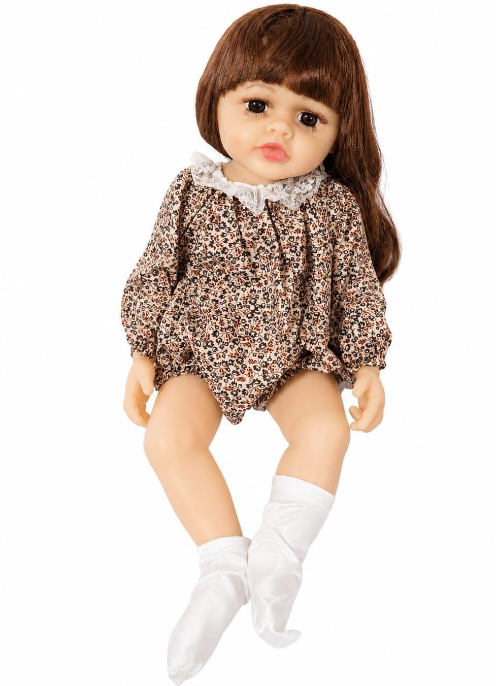 Cute fashion doll with brown dress-image-19