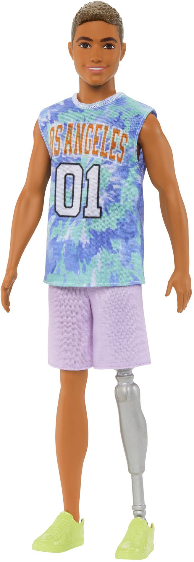 barbie Ken Fashionistas Doll212 with Prosthetic Leg, Wearing Los Angeles Jersey-picture-48