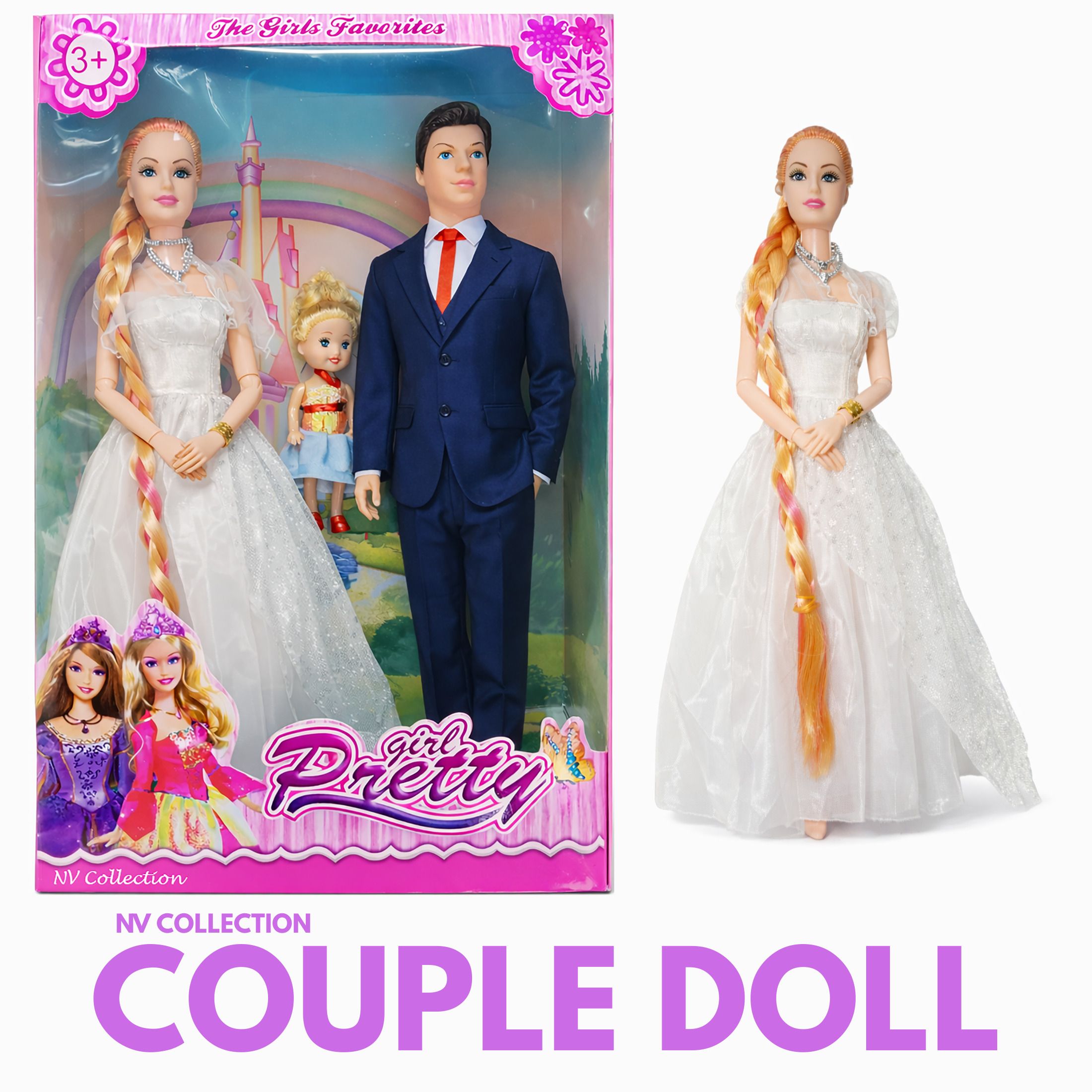 ctc creation Family Doll Toy Set with Parents, Baby and Fun Extras-picture-14