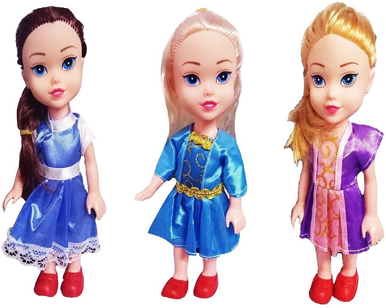 toyporium Realistic Three Sister Dolls with Fancy Dress & Movable Body Parts for Kids|57-picture-23