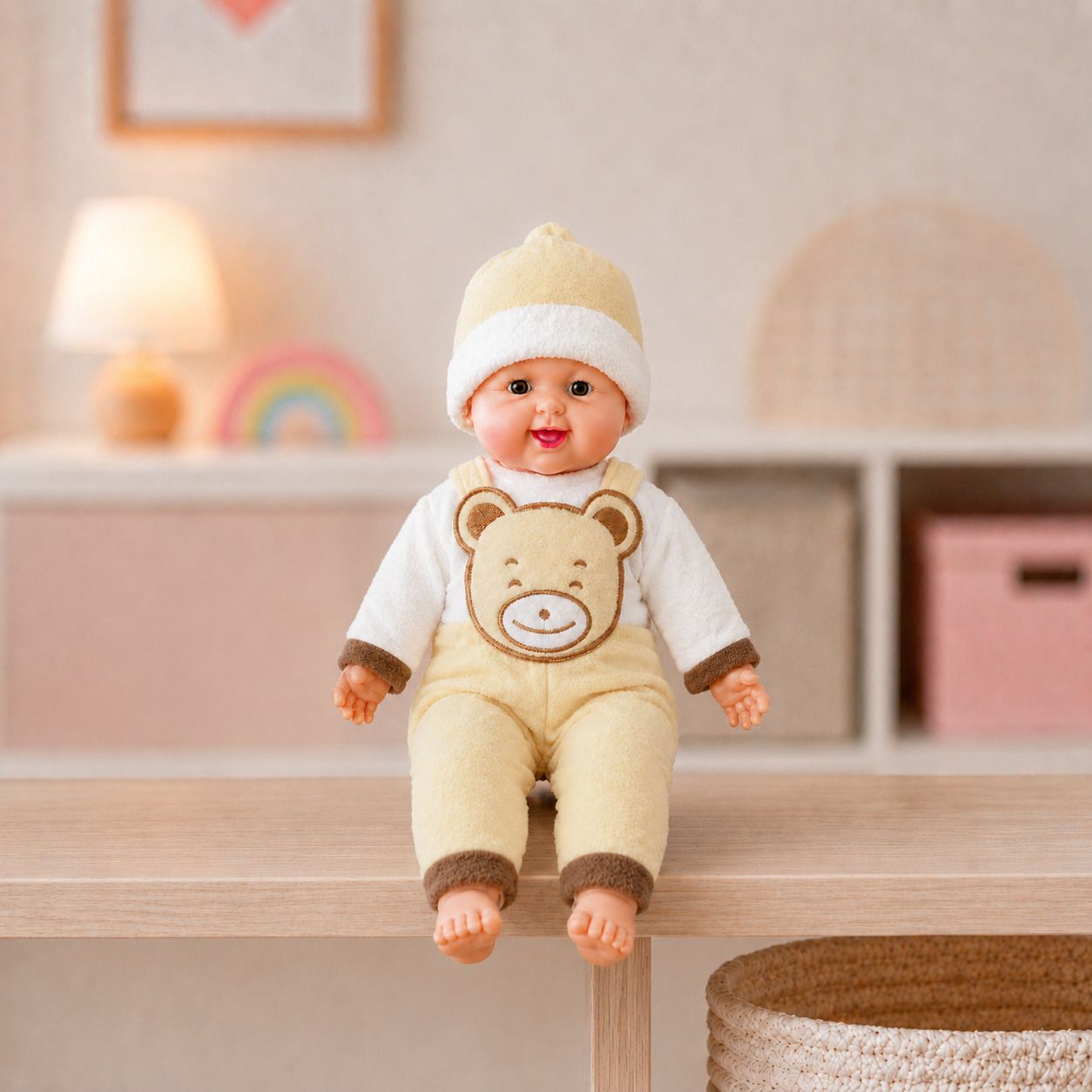 toyify Soft Baby Doll Toy for Kids |Removable Cap for Girls & Boys Birthday Gift 3+-picture-19