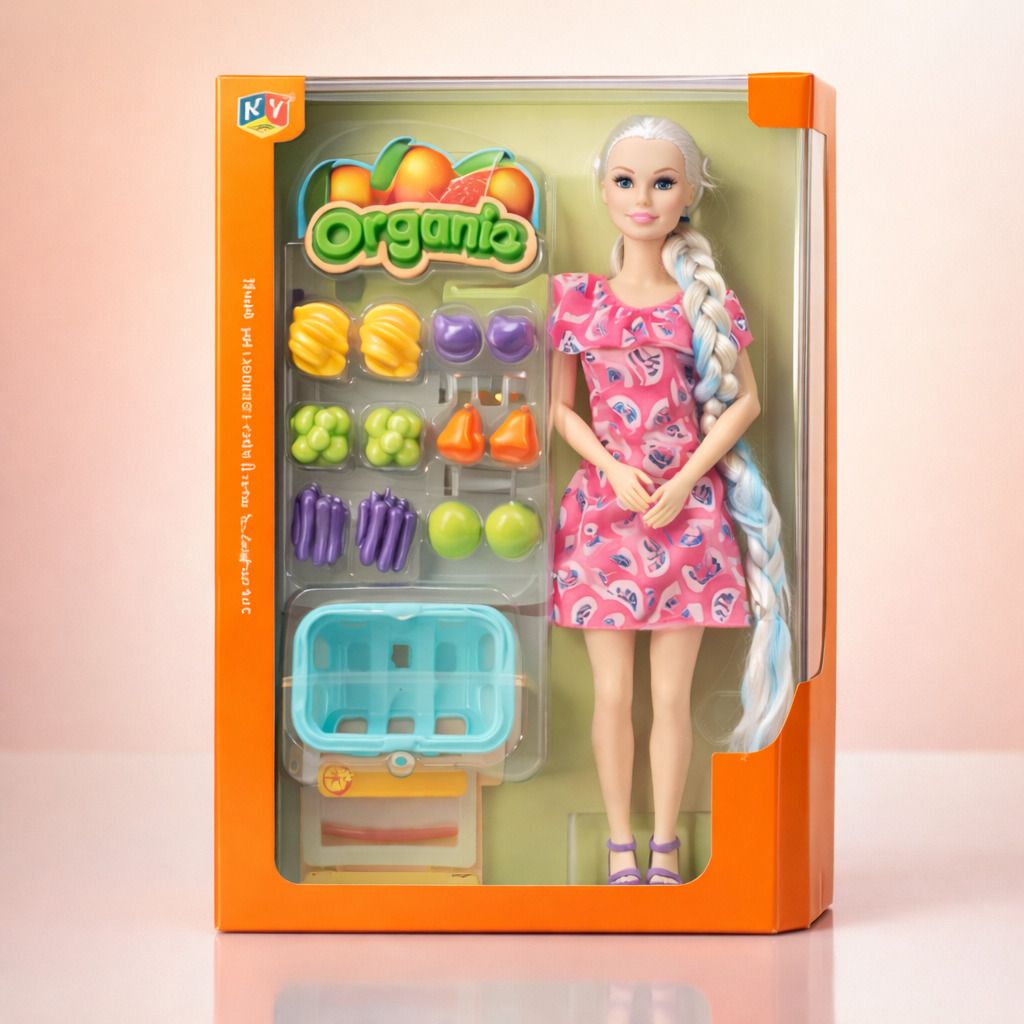 bizdom Grocery Role Play Doll Accessories Set (32CM) Multicolor–Random Color–Pack of 1-picture-29