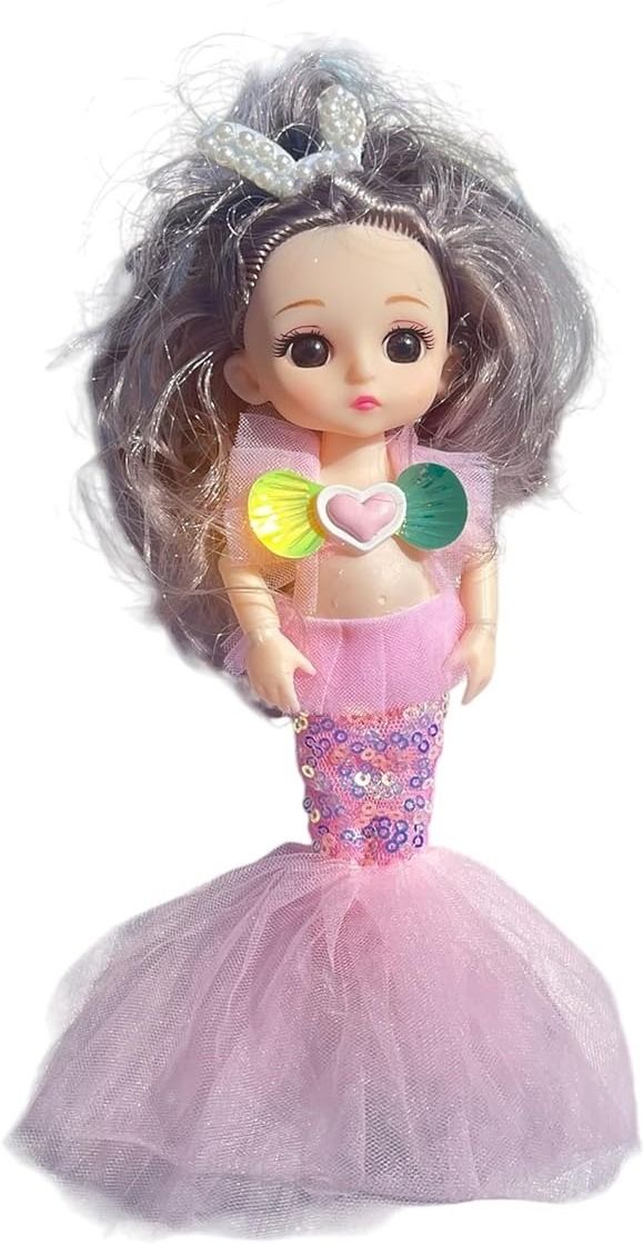 disila traders Manku Mermaid Doll with Shining Dress for Kids (Random Color and Desing)-picture-26