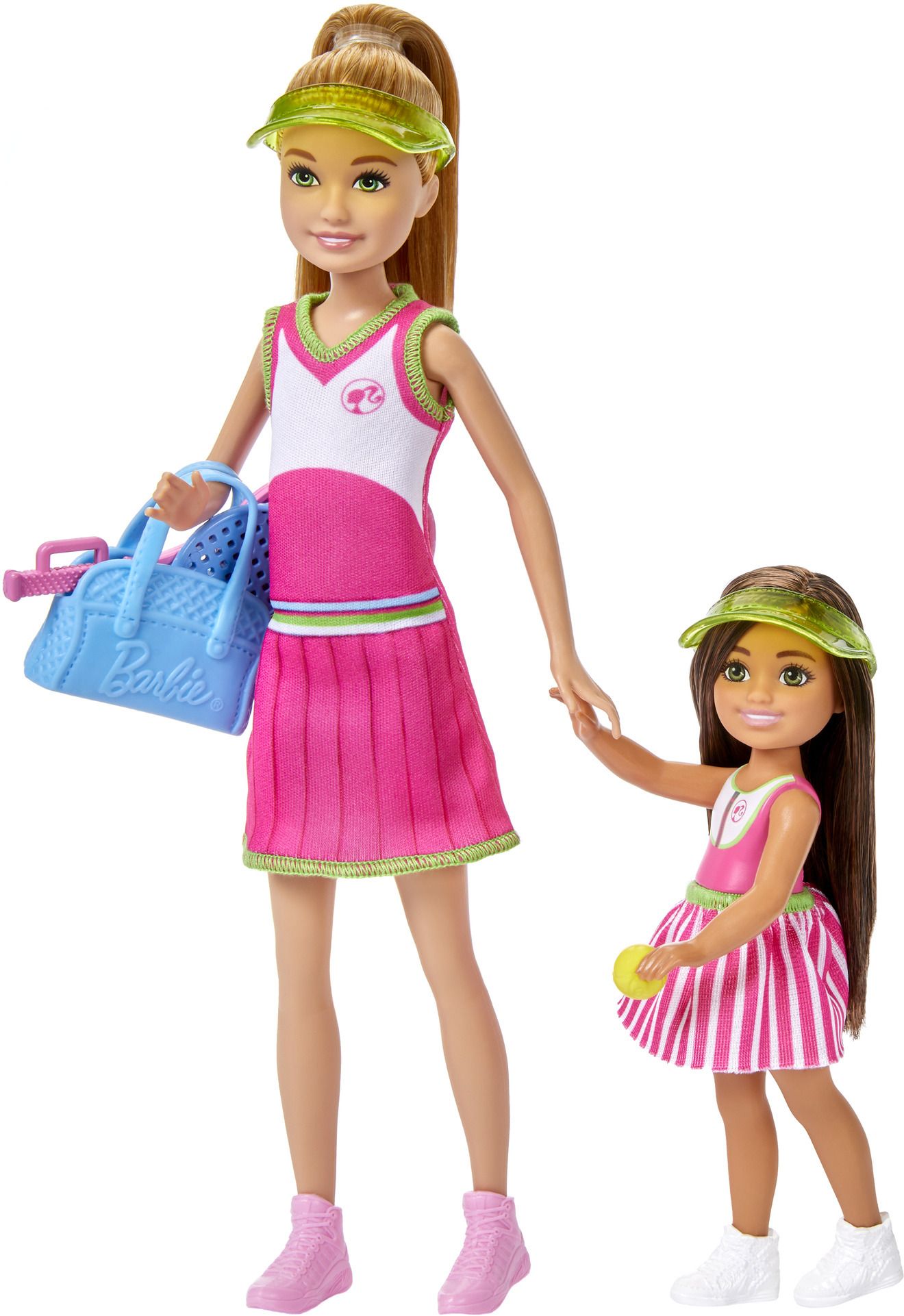 barbie Stacie & Chelsea Tennis Playset with 2 Dolls, Net & 5+ Accessories-picture-1