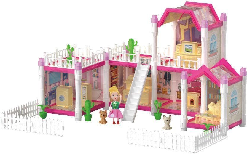 177pcs Dollhouse Villa for Girls with Puzzle & Free Matching Castle-image-22