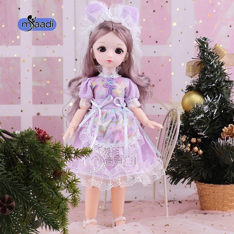 maadi Premium BJD Doll with Movable Joints & Dress for Girls (30 cm)-picture-40