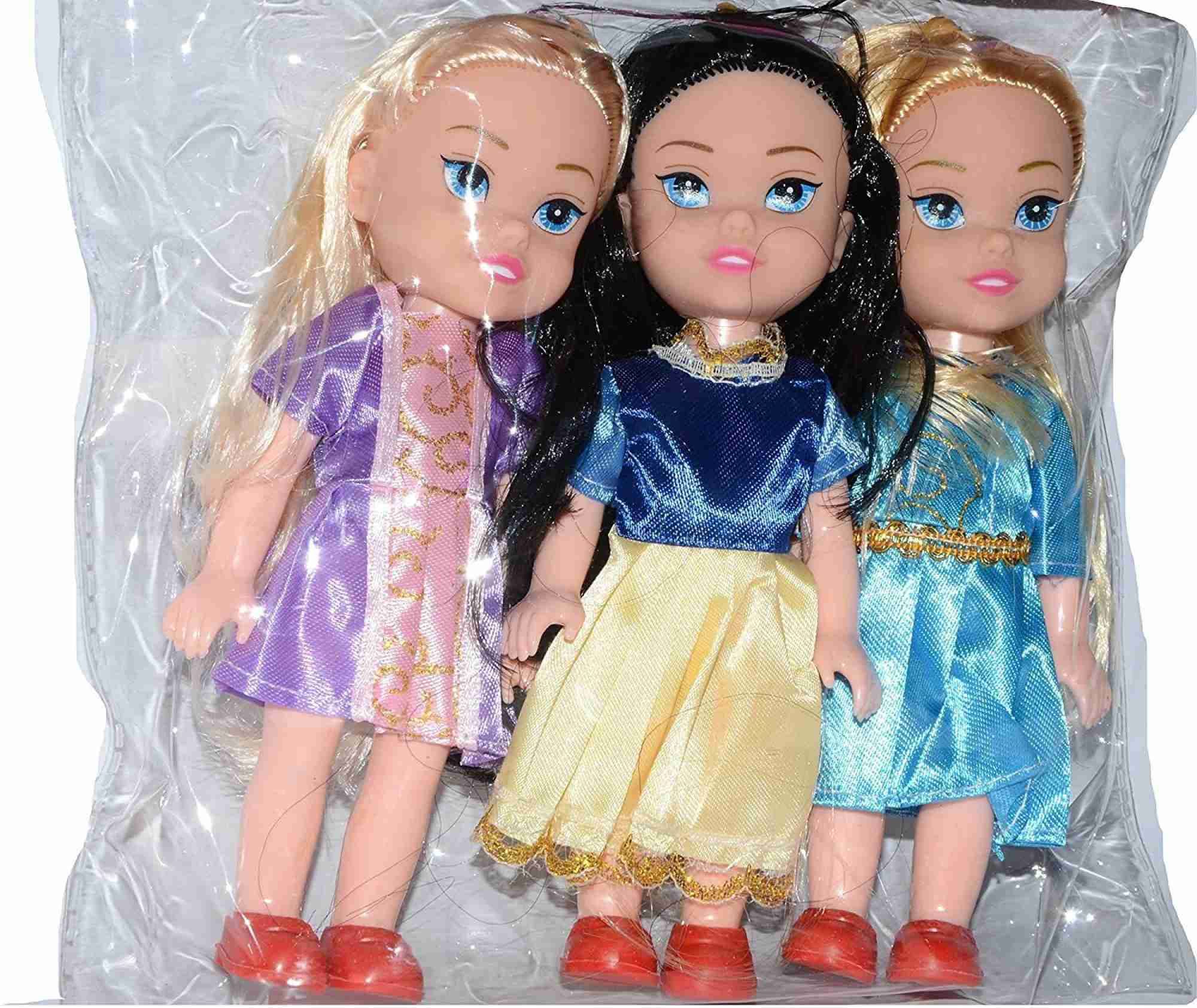 akansha Small Baby Triplet Girl Sisters Long Hair Doll for Kids, Toddlers, Boys, Girls-picture-12