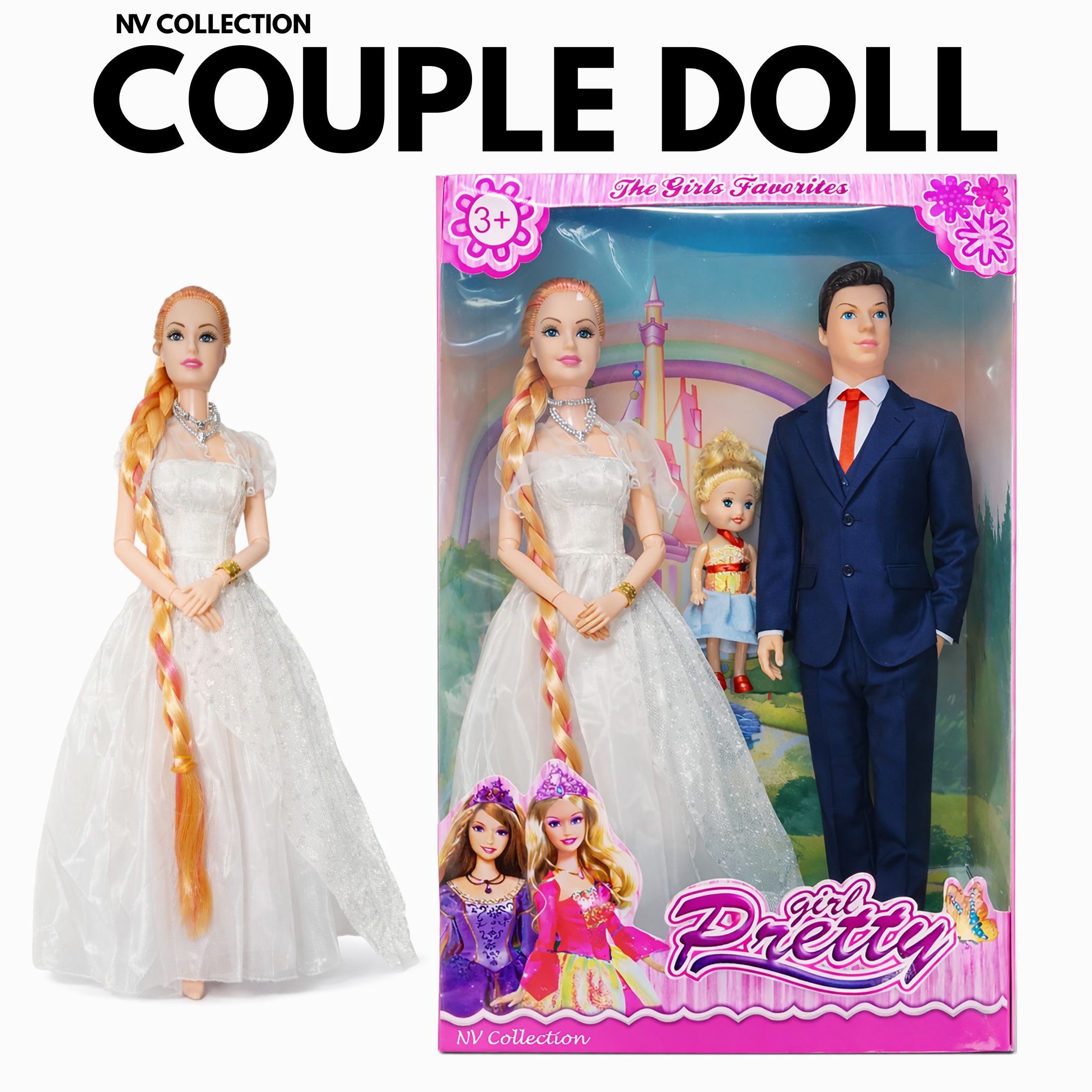 Family Pretend Play Set with Mom, Dad & Baby Dolls-image-22