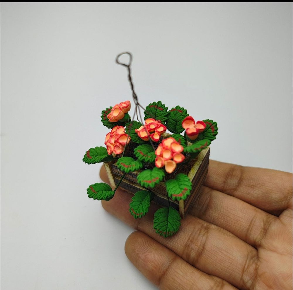 miniatures shop Miniature Hanging Flower Vase Dollhouse Decoration Accessory-picture-48