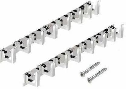 execlave Stainless Steel 8 Pin L Cloth Hooks Hanger Hanging Key,Clothes,Towel (Pack Of 2) Door Hanger-picture-24