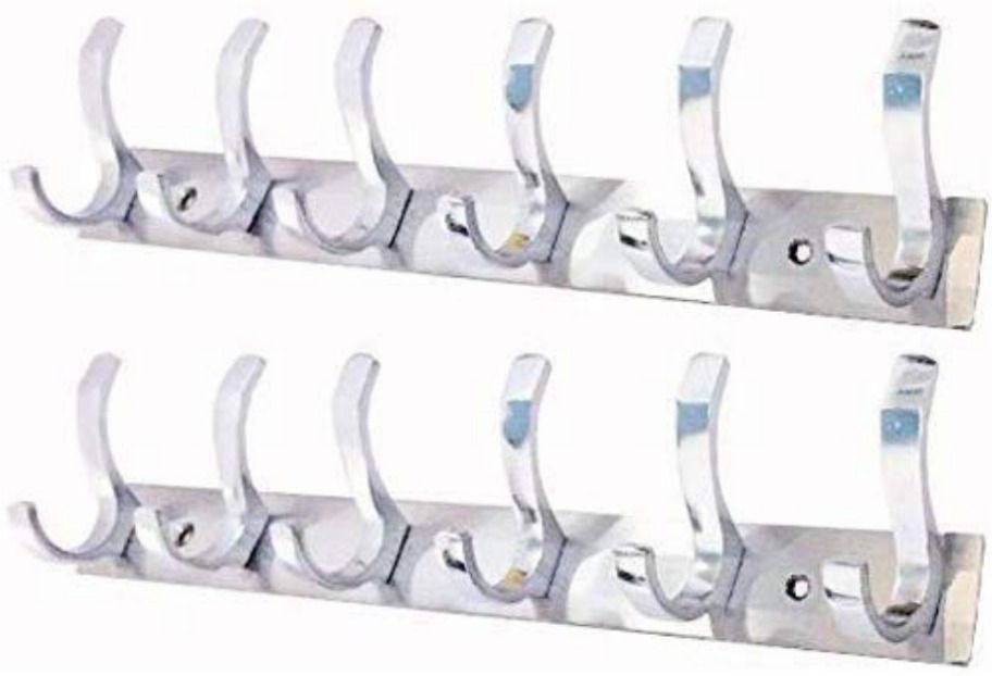 kyorsi S-Hook Hanger Stainless Steel 6 Pin Cloth Hanger Wall Mounted (Pack of 2) Door Hanger-picture-40