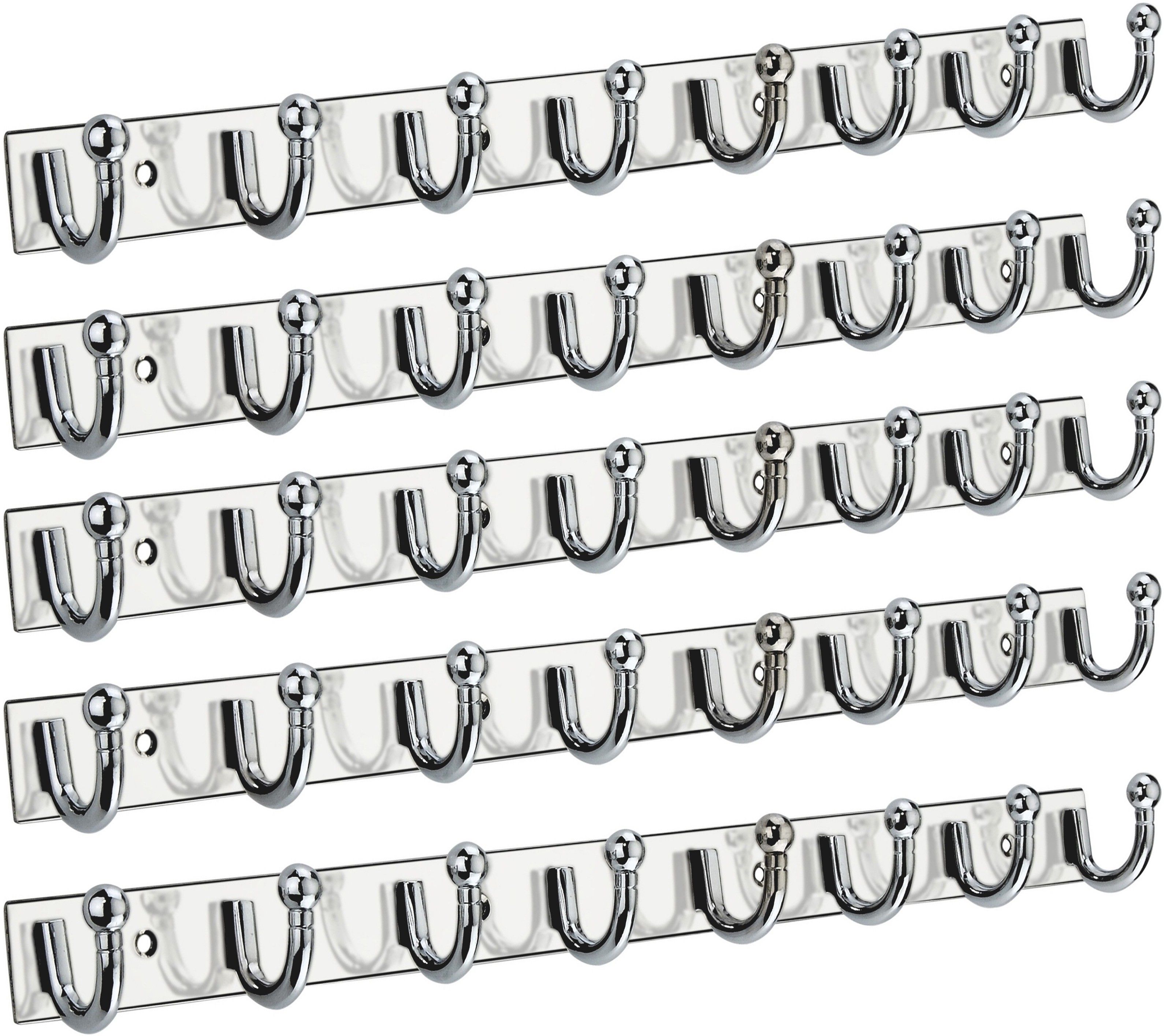 urim Premium Stainless Steel 8 Pin Cloth Hanger Wall Mounted Bathroom Cloth Hanger,Coth Wall Hook,Door Hooks Rail for Hanging Keys,Clothes,Towel (Pack of 4) WITH 2 J HOOKS Door Hanger-picture-25