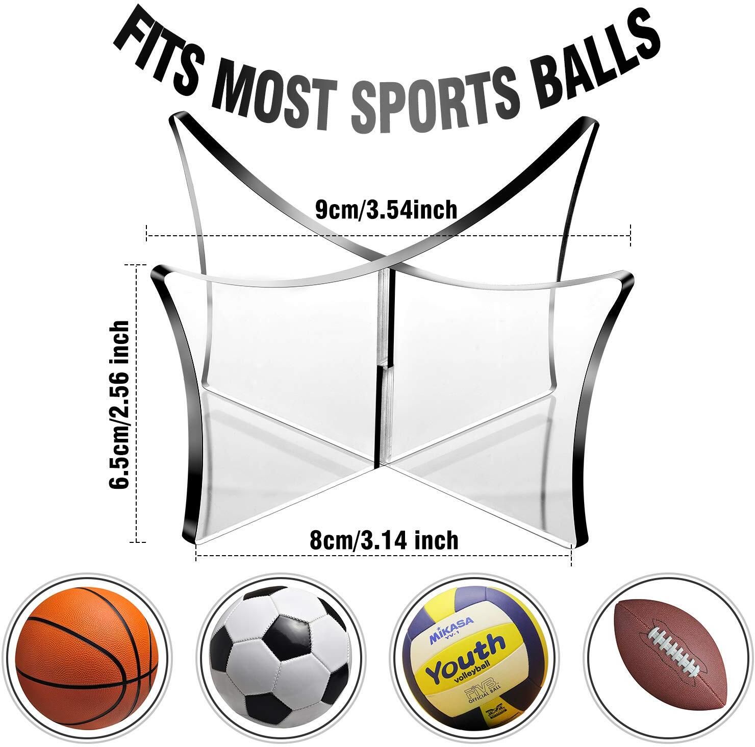 2 Pcs Football Acrylic Stand(Basketball,Football,Soccer,Volleyball) Door Hanger-image-5