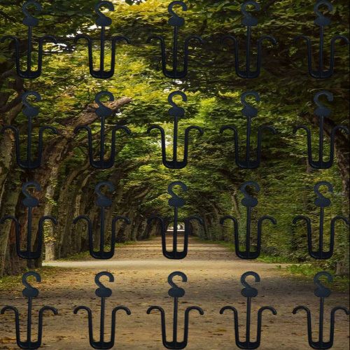 Black Slipper Holder Rack | Pack of 20 | Space Saving Shoe Hook Door Hanger-image-0