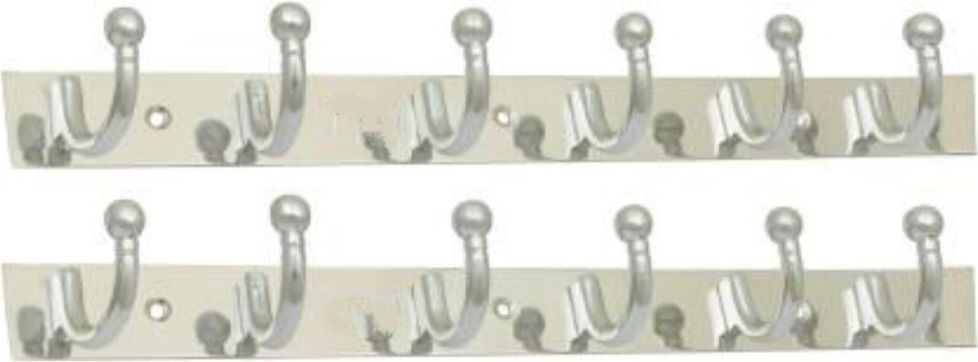 kyorsi Vintage Hanger Stainless Steel 6 Pin Cloth Hanger Wall Mounted (Set of 2) Door Hanger-picture-17