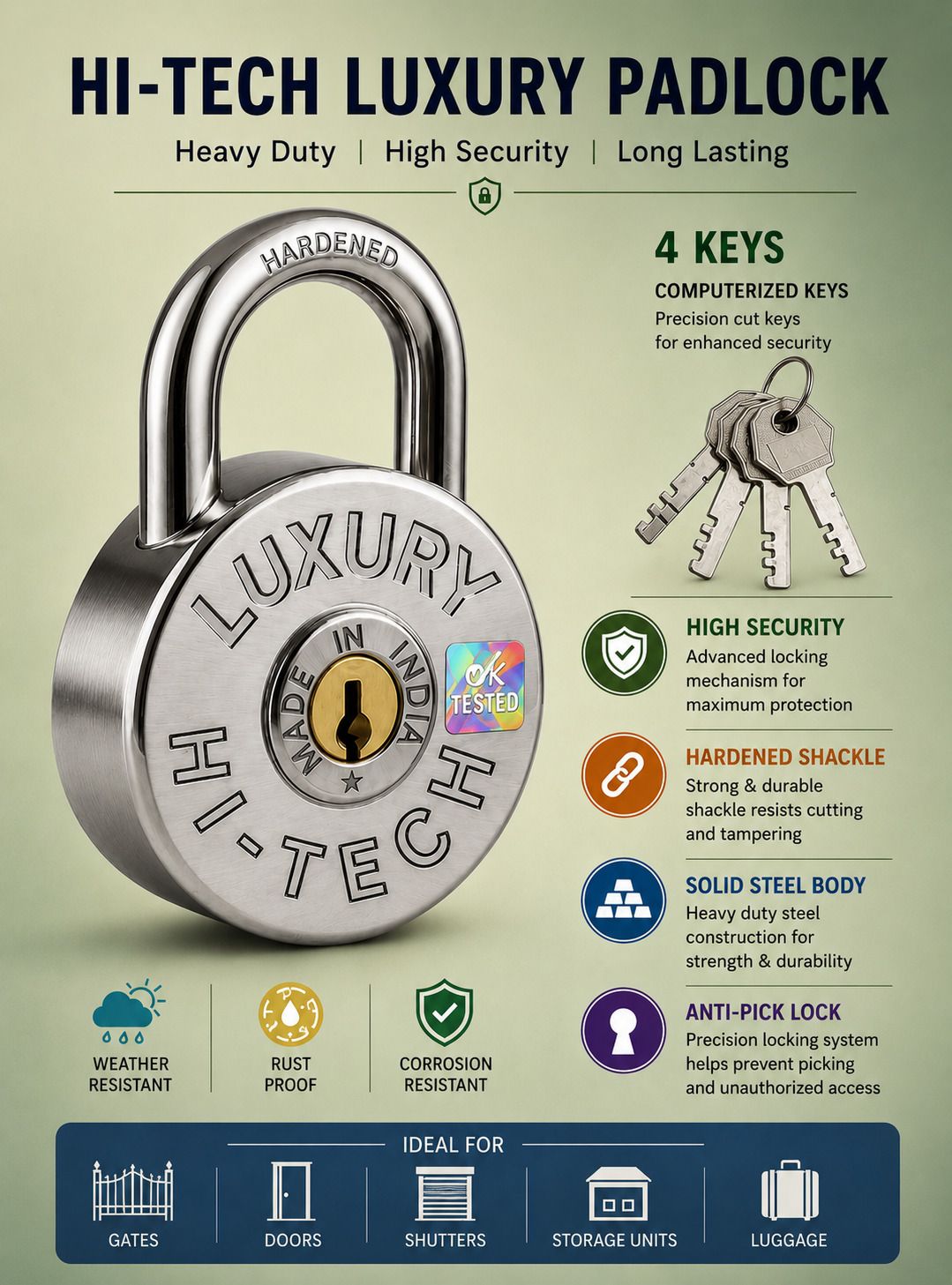 execlave Anti-Rust Padlock Padlock-picture-44