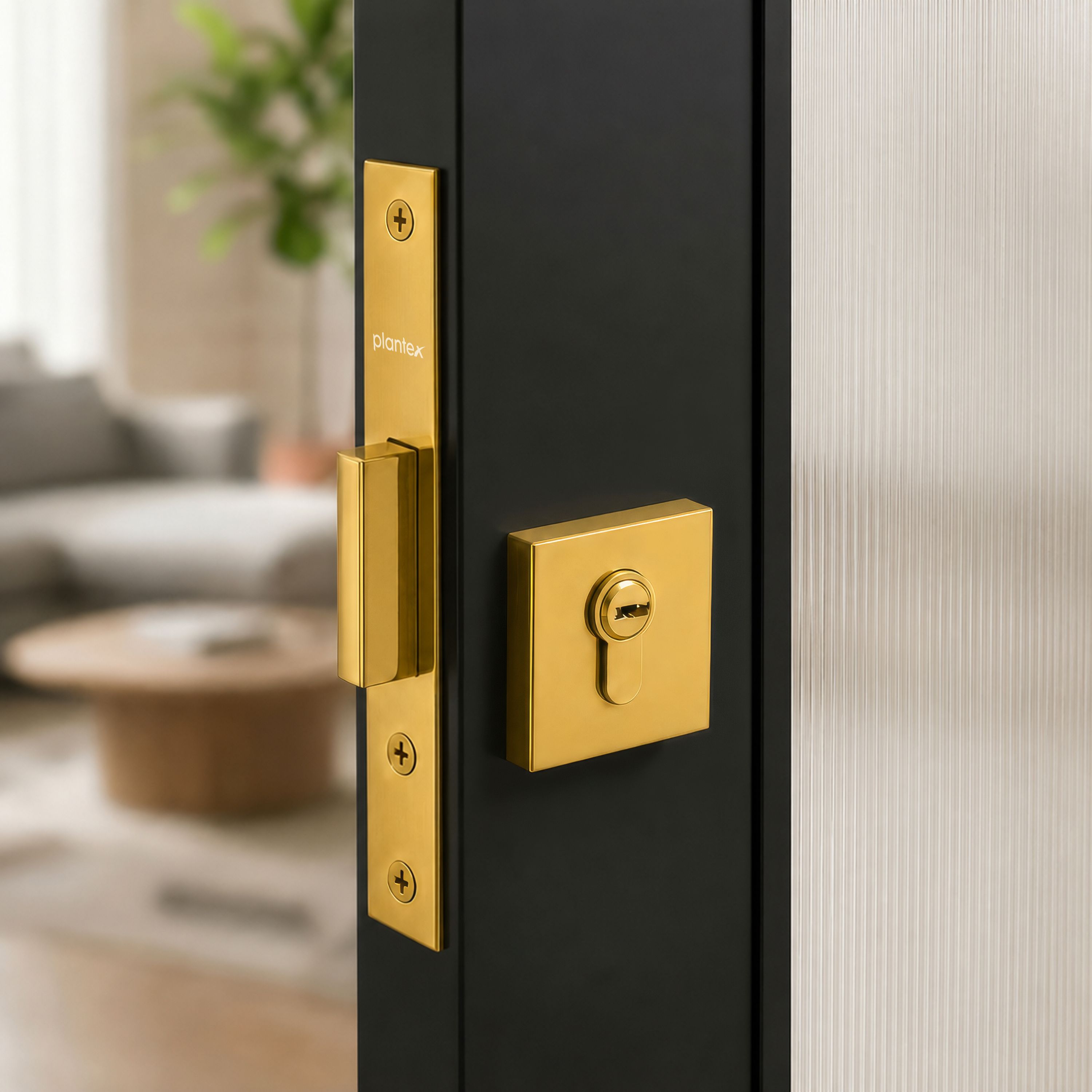 plantex Brass Glossy Deadbolts-picture-12
