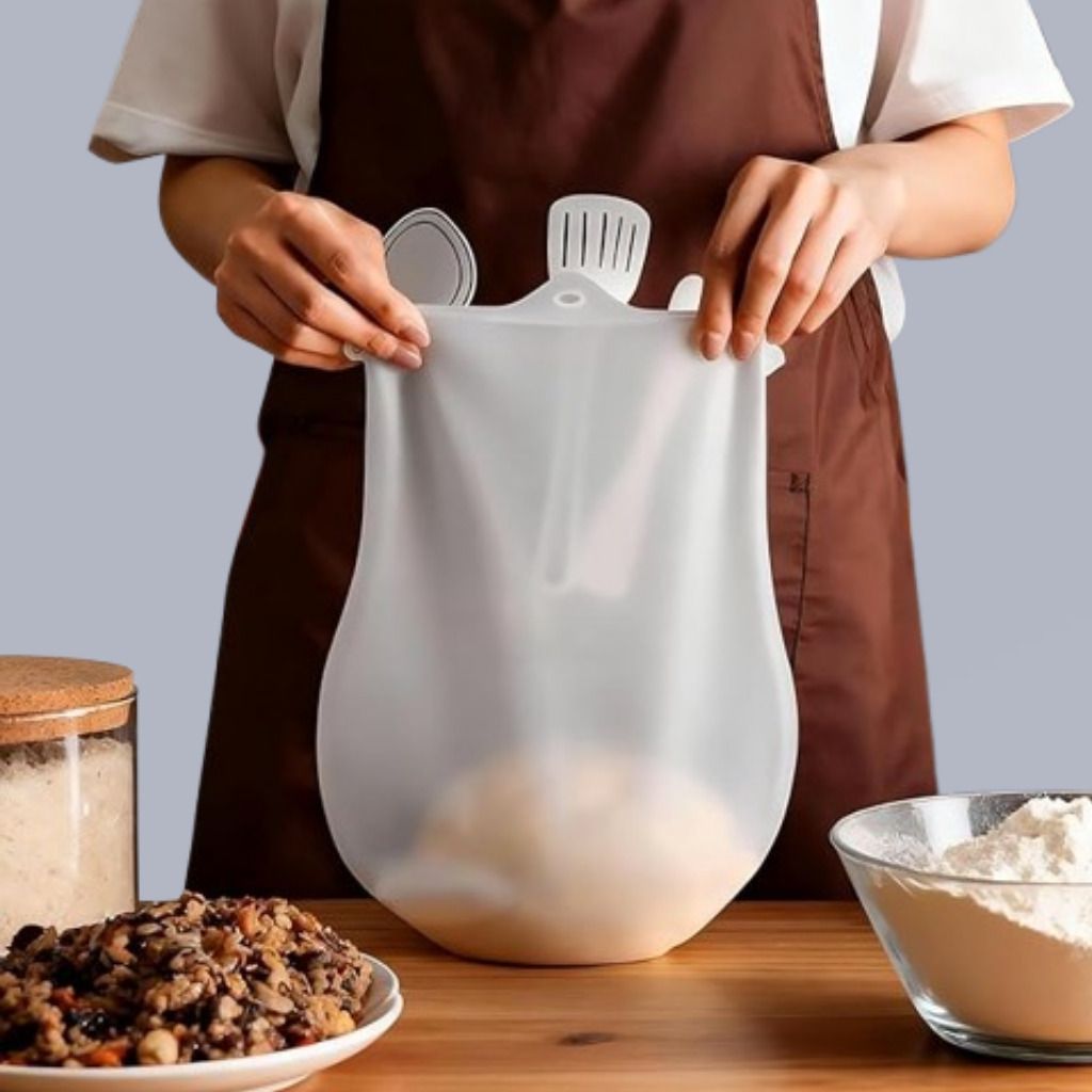 Eco Conscious Silicone Dough Bag for Zero Waste Kitchen Baking Silicone Detachable Dough Maker-image-17