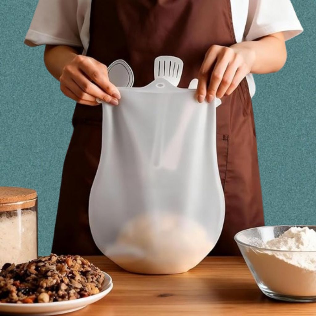Tough Silicone Bag for Mixing Flour and Kneading Smooth Dough Silicone Detachable Dough Maker-image-29