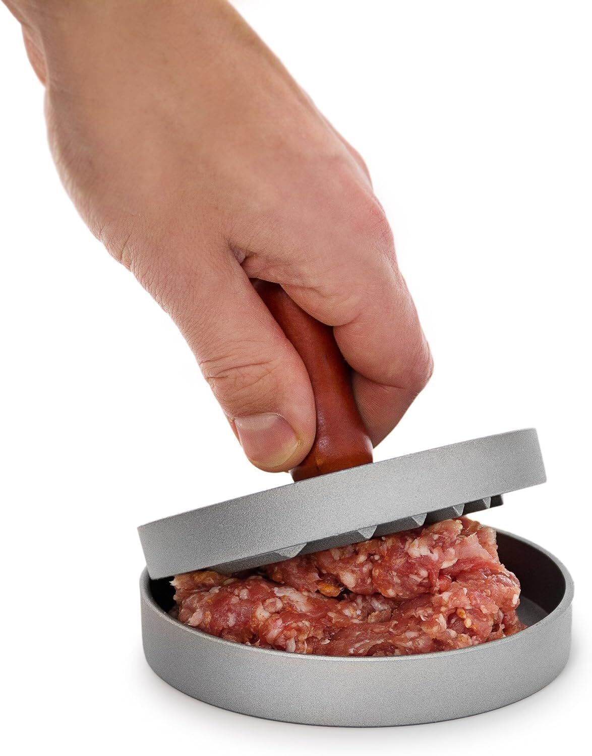zlviya store Cold Non-Stick Burger Press Aluminum Hamburger Patty Maker Manual Dough Press-picture-22
