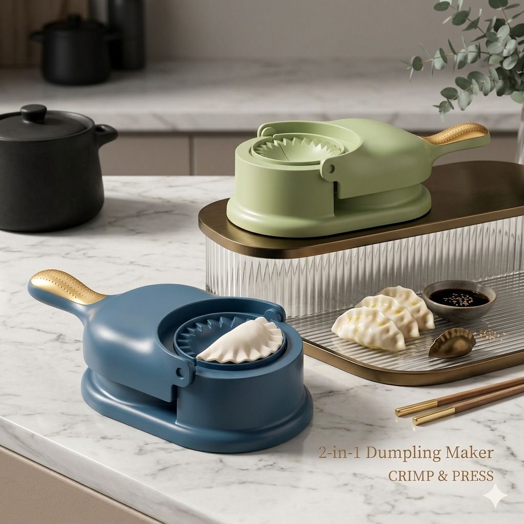 mitmart Cold 2 in 1 dumpling momos,kachori,gujiya and puri maker Manual Dough Press-picture-14