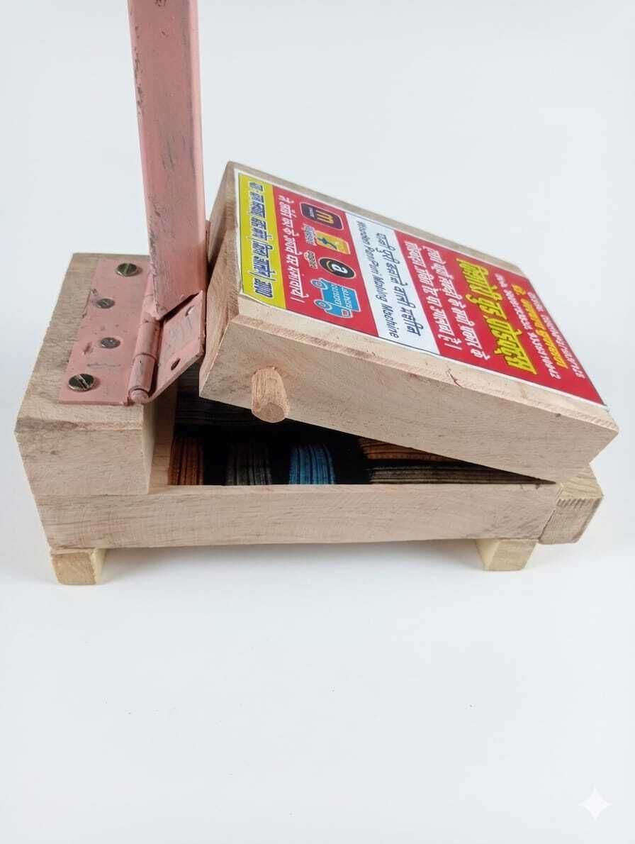 kishoriwoodproducts Cold Golgappa making machine, wooden panipuri making machine Manual Dough Press-picture-14
