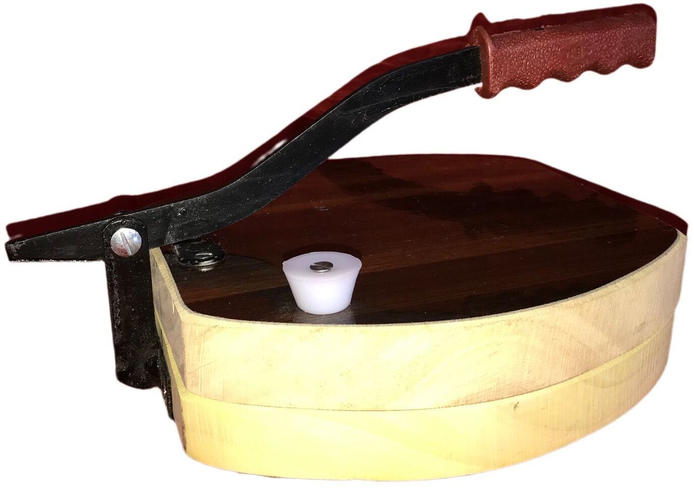 Cold Wooden Monolith (Akhand) Roti Papad Paratha Maker With Sunmica Manual Dough Press-image-9