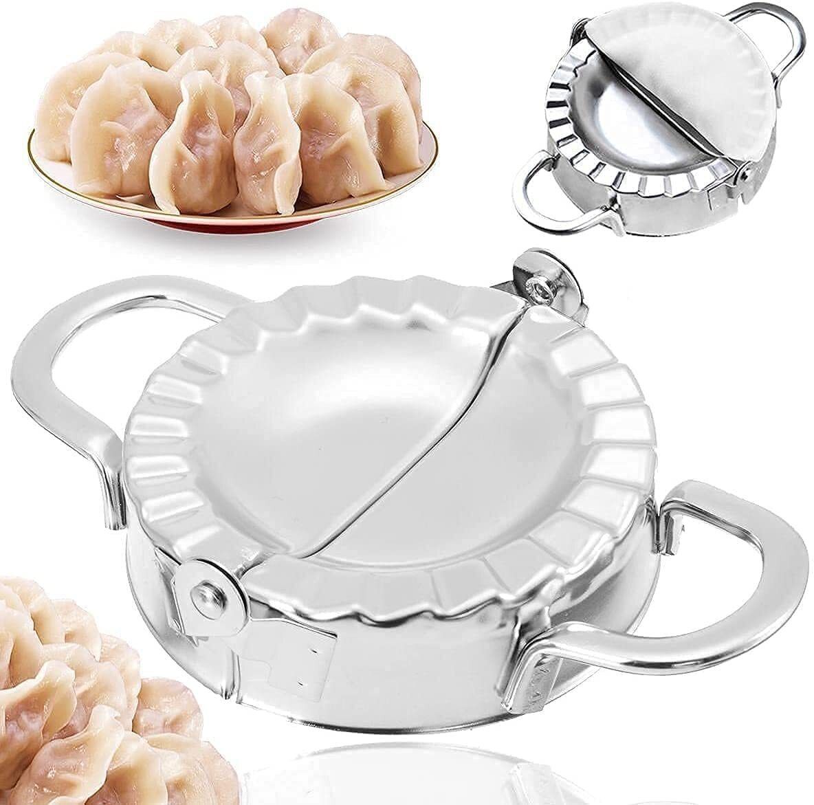 Cold Kitchen Dumpling Momos Ghughra Samosa karanji Gujiya Mould Dough Press Maker Manual Dough Press-image-24