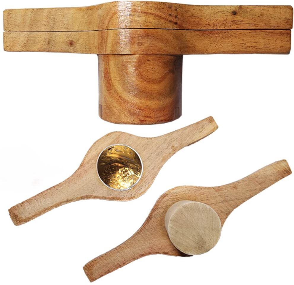 Cold Traditional Teak Wooden Hand-Crafted idiyappam Maker Manual Dough Press-image-38