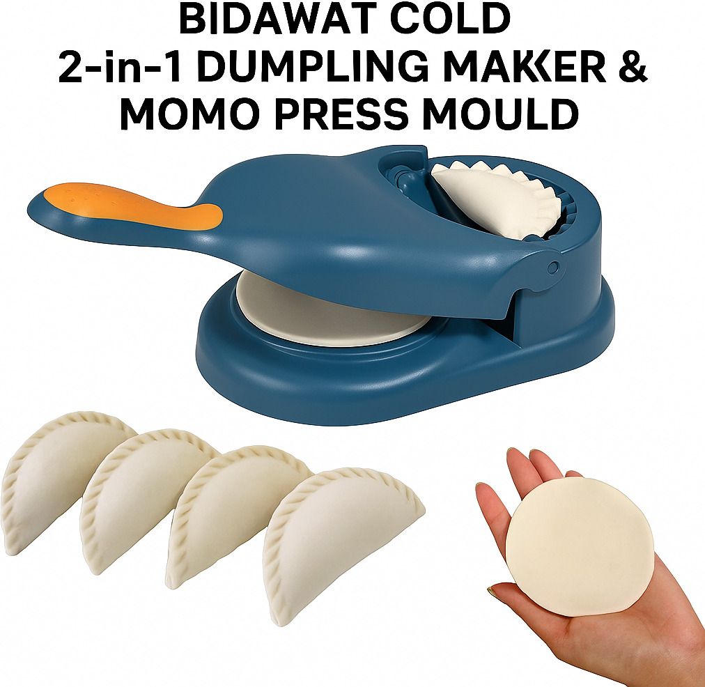 Cold 2-in-1 Dumpling and Momo Press Maker for Easy Manual Dough Press